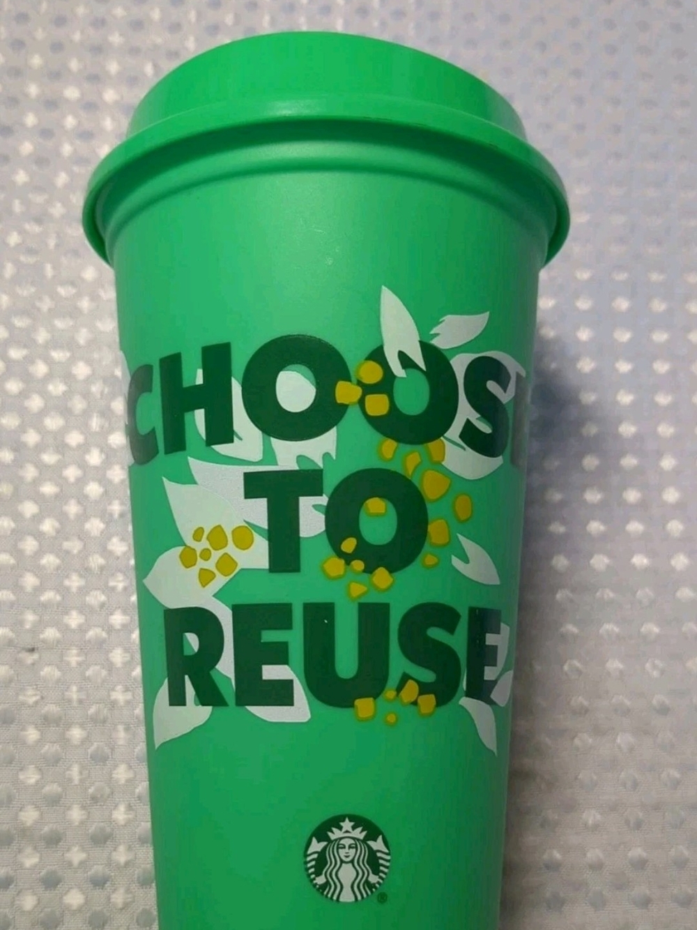Starbucks Bright Green Recycled Content Travel Cup
